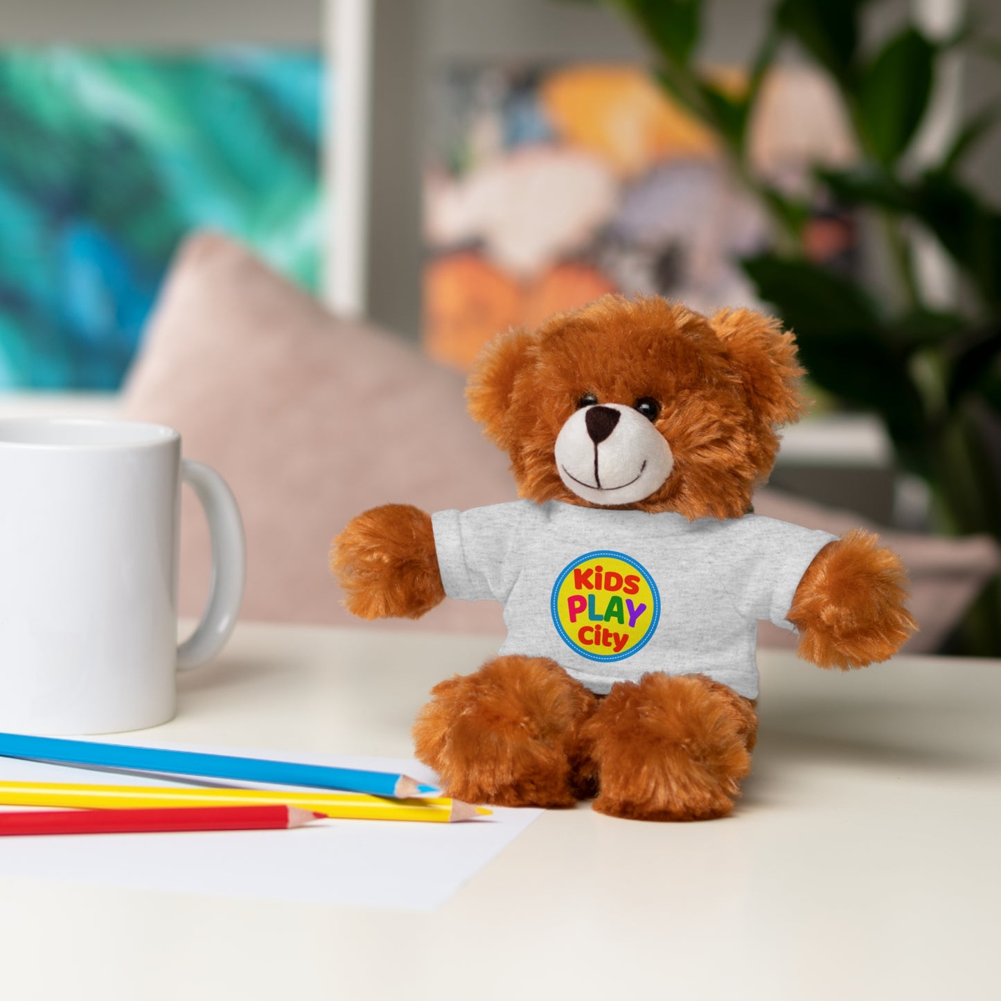 Kids Play City Plush Toys with T‑Shirts — Soft Stuffed Animal Gift