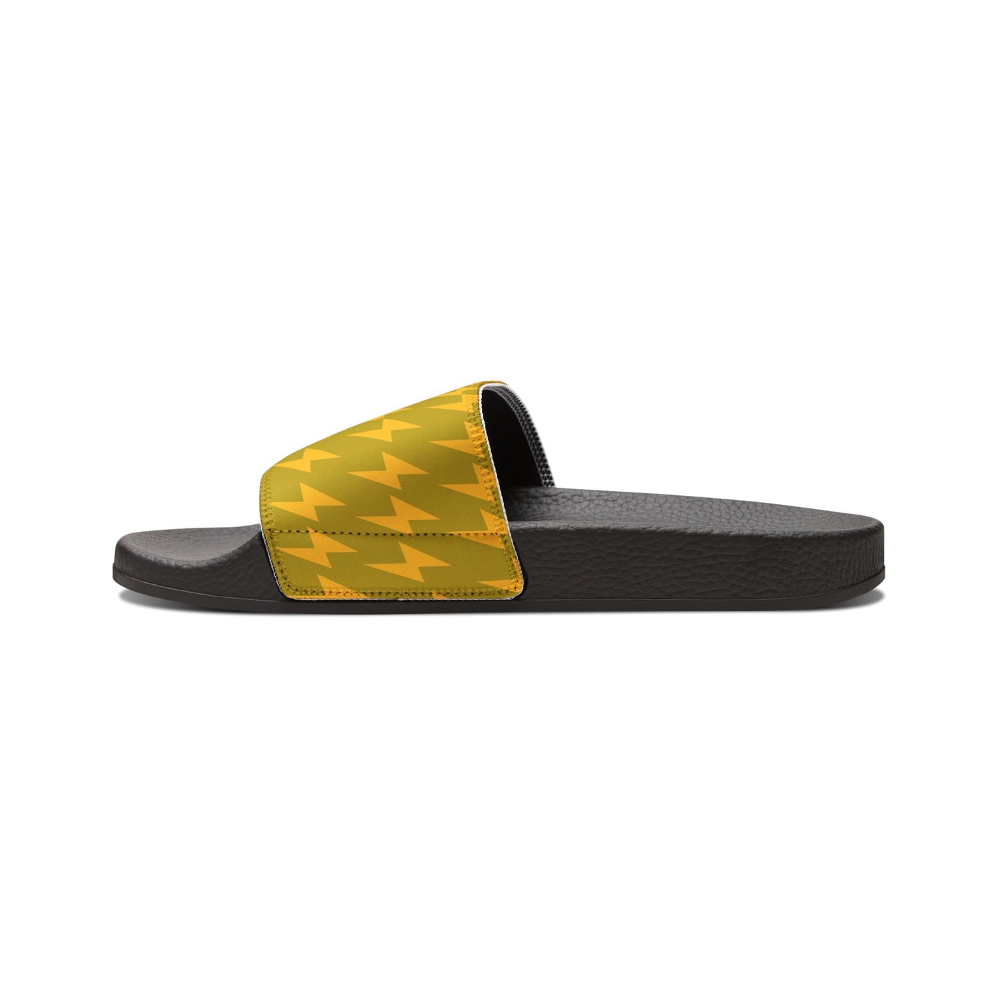 Youth Lightning Print Slide Sandals — Removable Strap Casual Beach Slides