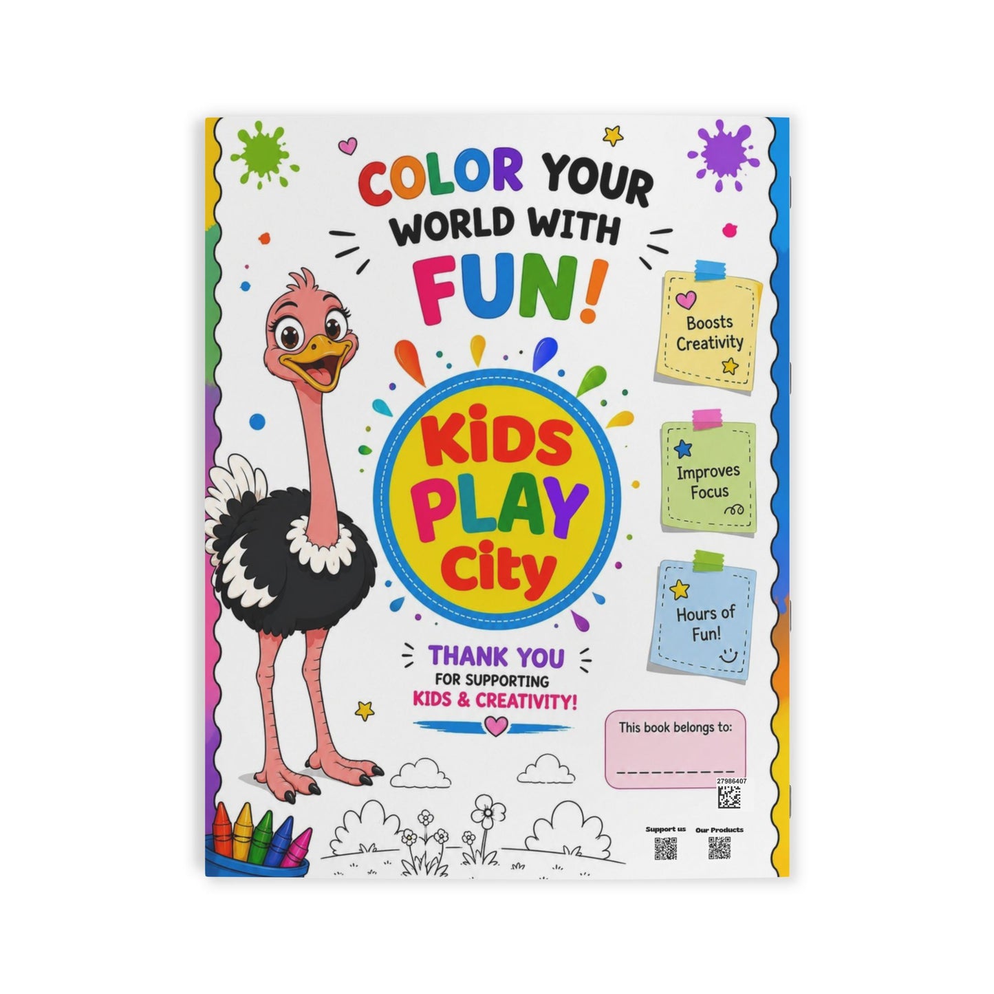 Kids Play City Coloring Book — Fun Coloring Activity Book for Toddlers & Preschoolers