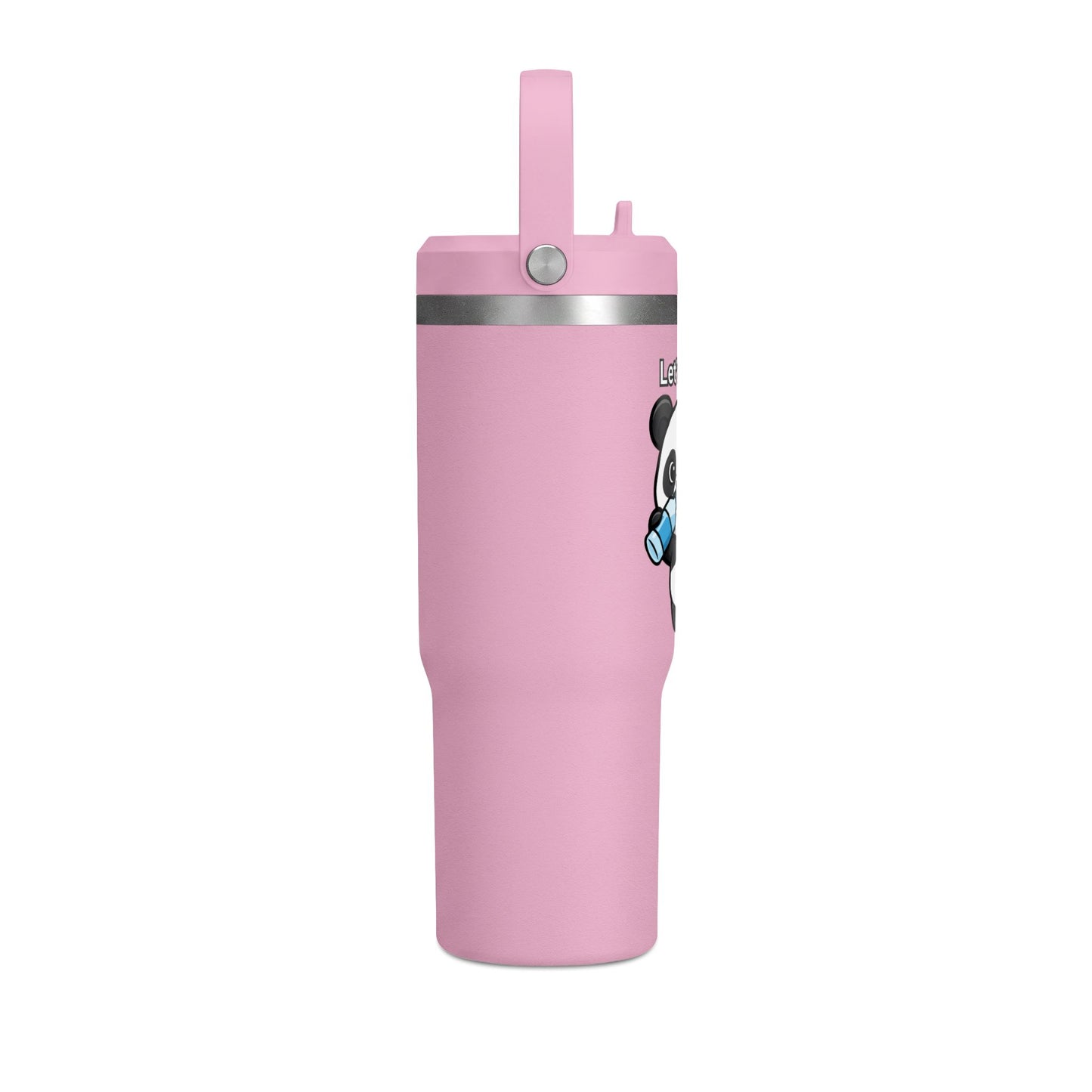 32oz Nomad Tumbler — Cute Panda “Let's Drink” Insulated Travel Bottle