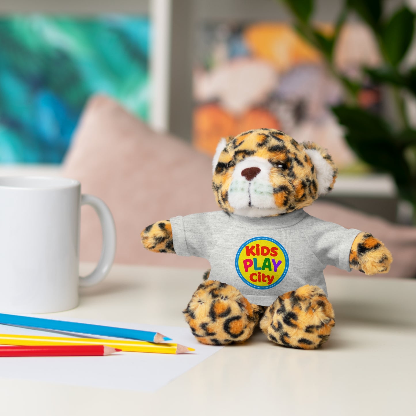 Kids Play City Plush Toys with T‑Shirts — Soft Stuffed Animal Gift