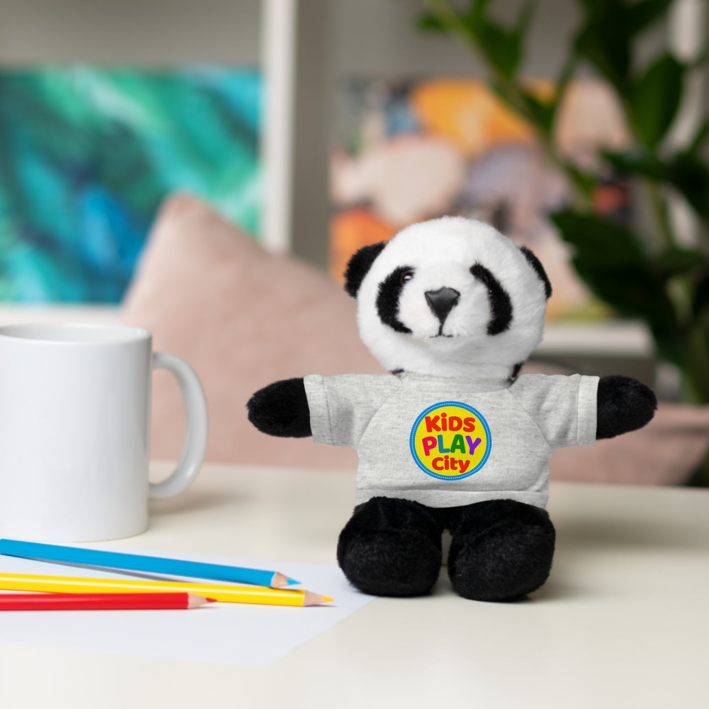 Kids Play City Plush Toys with T‑Shirts — Soft Stuffed Animal Gift