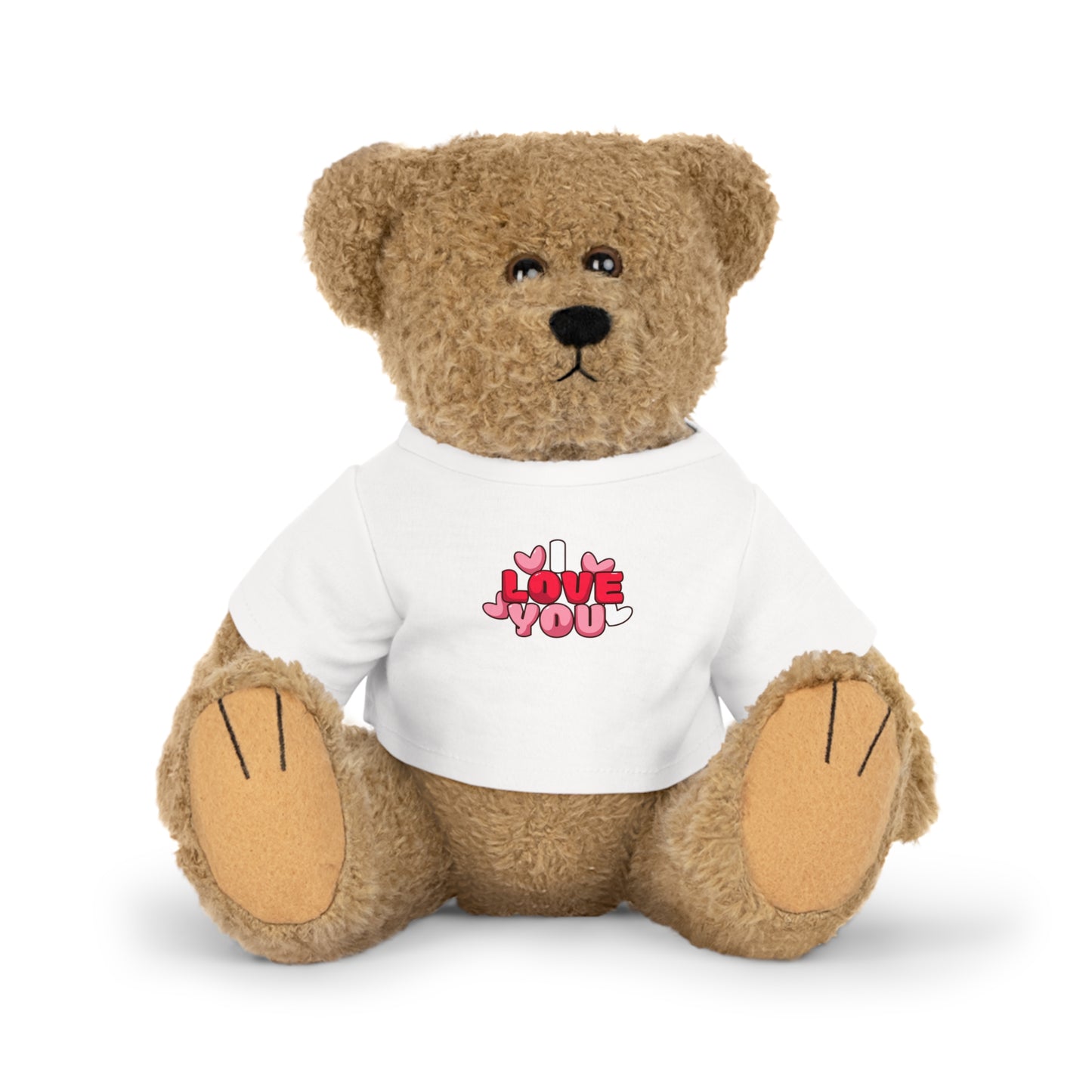 Valentine Teddy Bear Plush — I Love You Tee