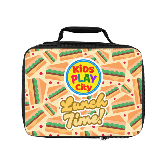 Kids Play City "Lunch Time!" Lunch Bag — Cute Sandwich Pattern Insulated Kids Lunchbox