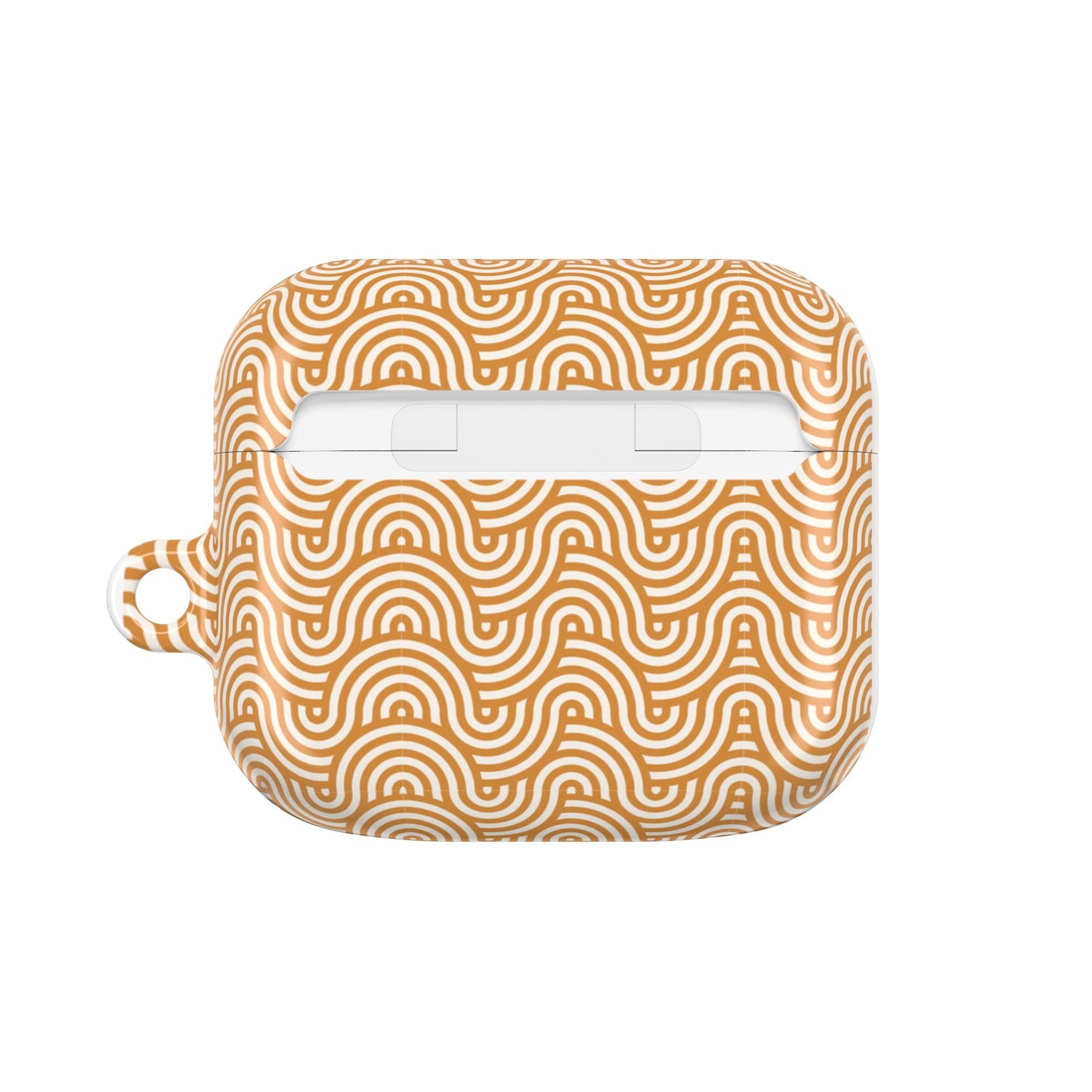 Retro Wave AirPod Case — Beige Geometric Pattern Protective Cover