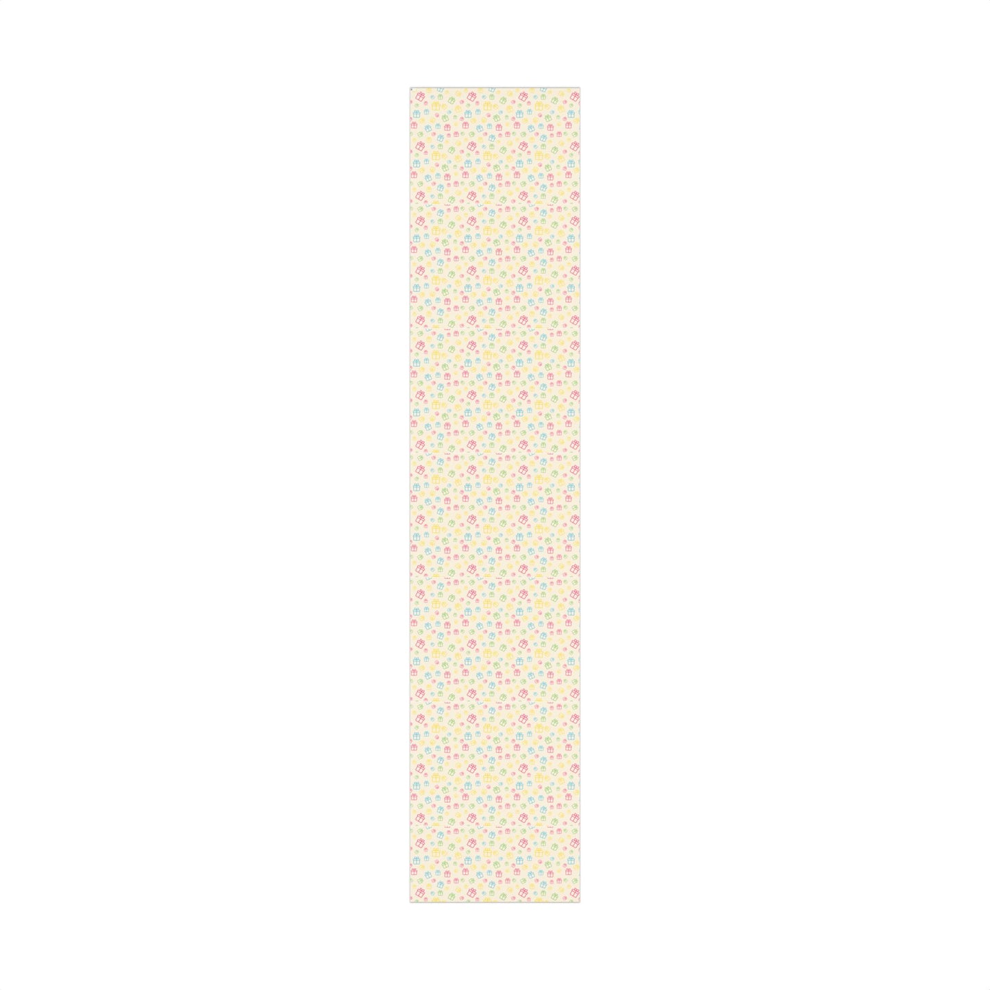 Gift Wrap Paper — Pastel Rainbow Present Pattern (Wrapping Paper Roll)
