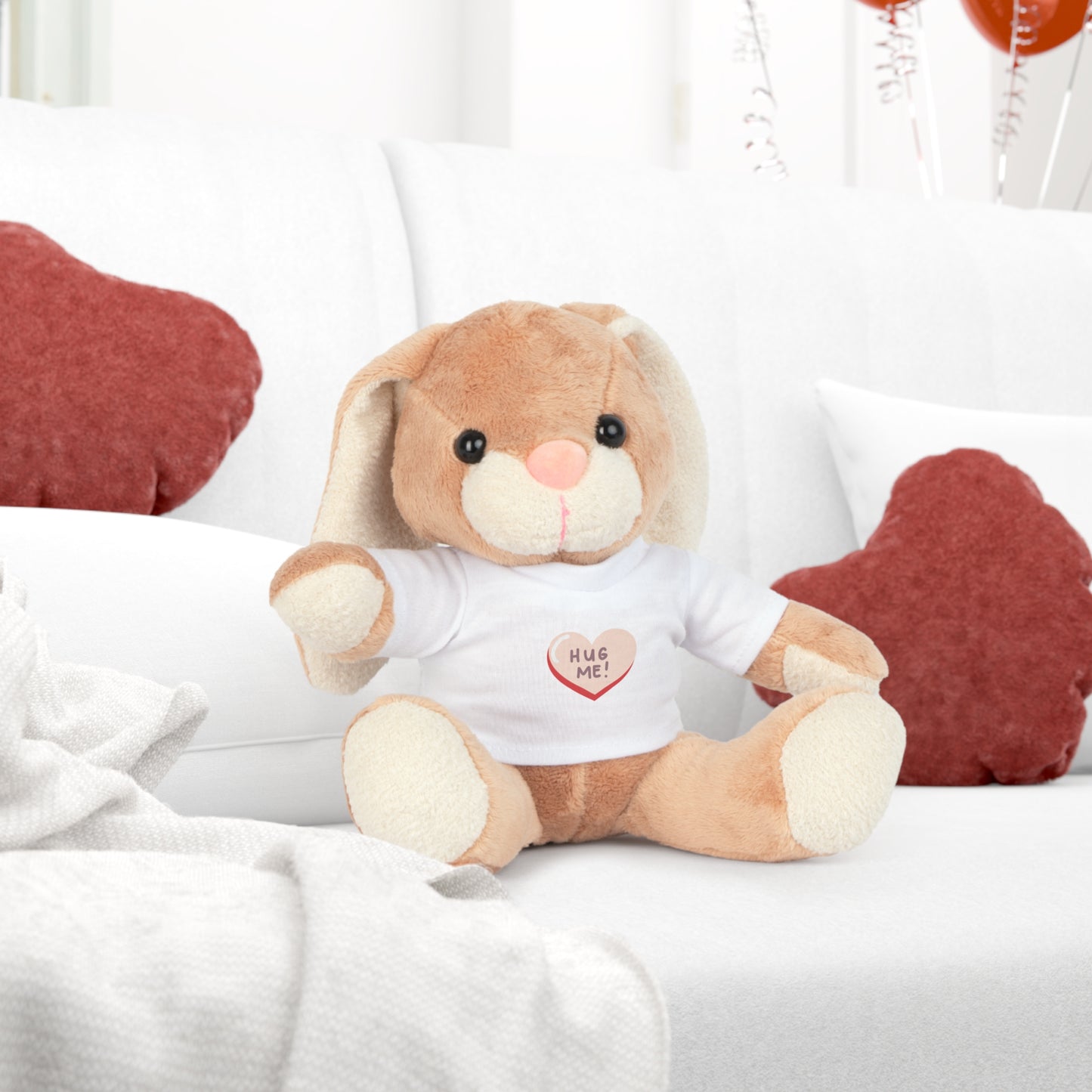 Valentine Teddy Bear Plush — I Love You Tee