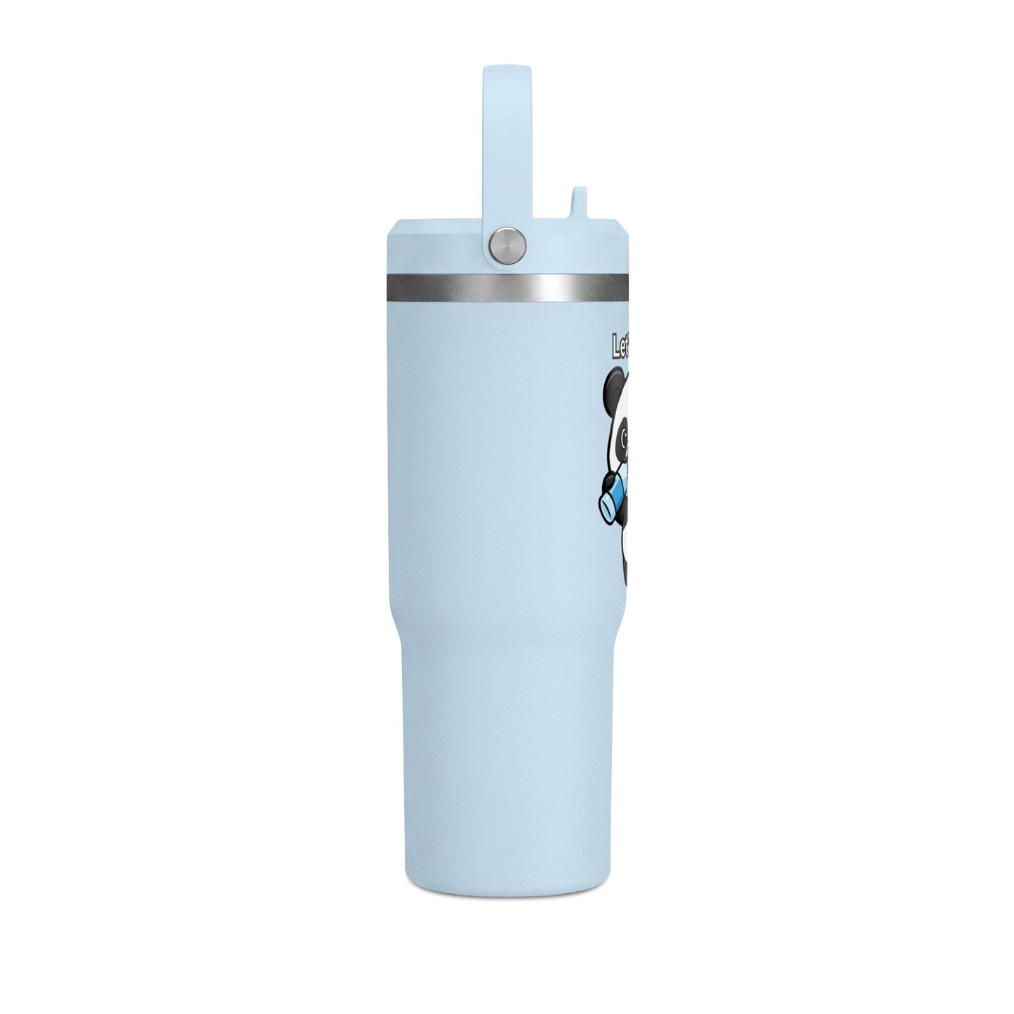 32oz Nomad Tumbler — Cute Panda “Let's Drink” Insulated Travel Bottle