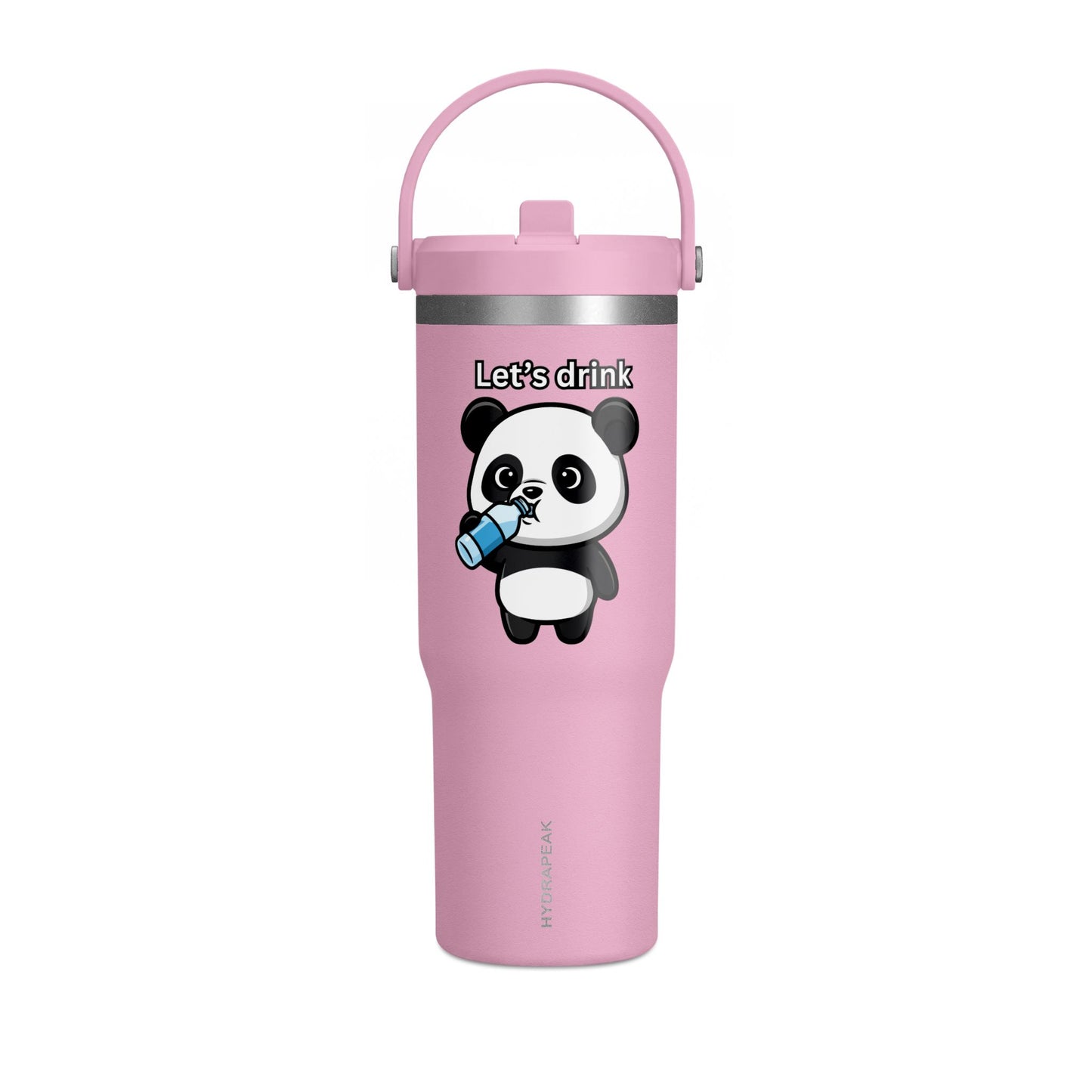 32oz Nomad Tumbler — Cute Panda “Let's Drink” Insulated Travel Bottle