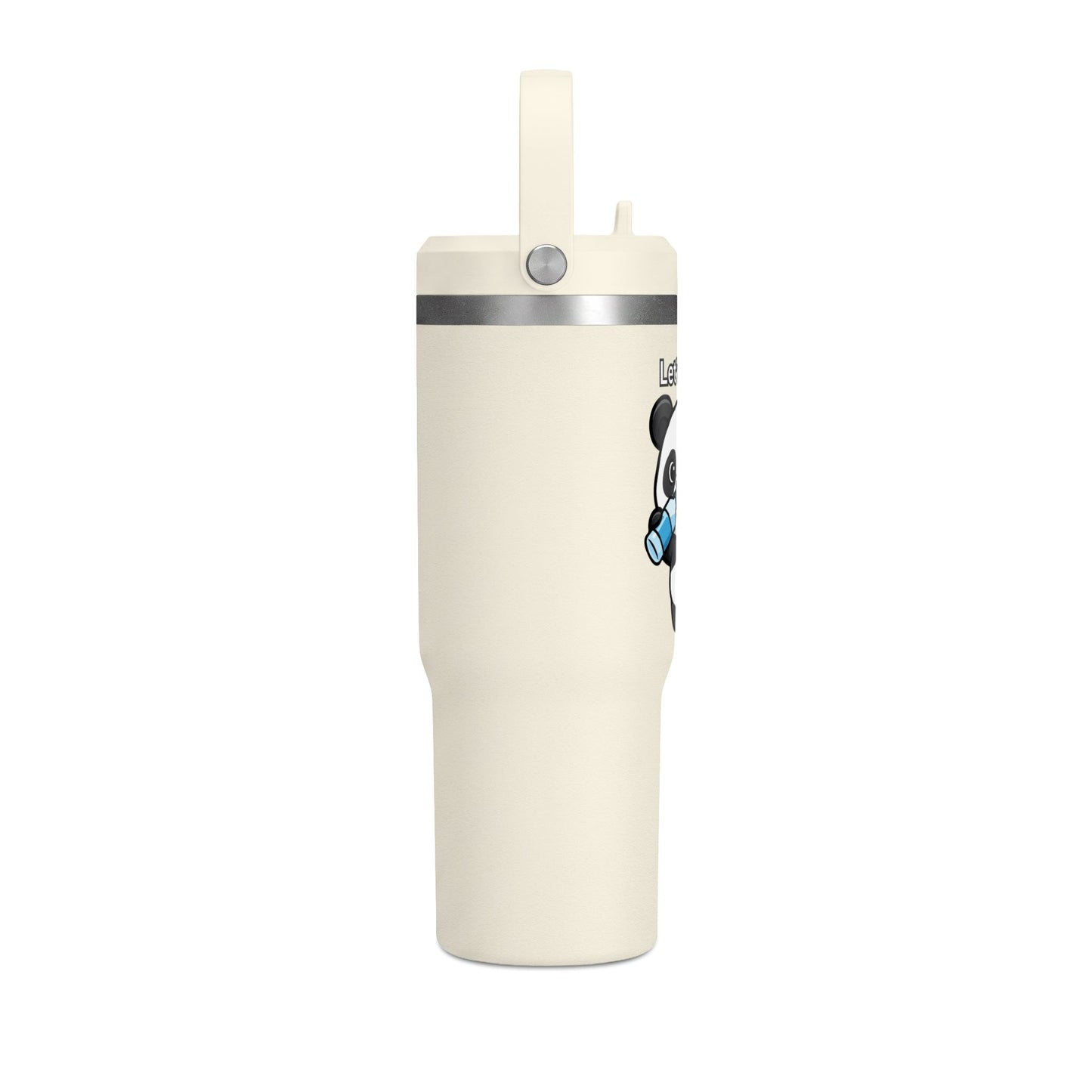32oz Nomad Tumbler — Cute Panda “Let's Drink” Insulated Travel Bottle