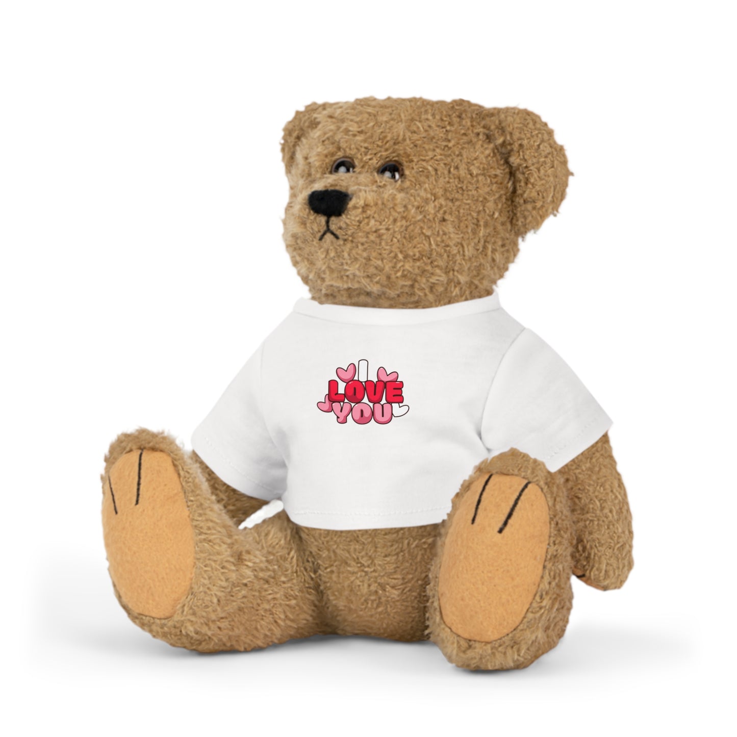 Valentine Teddy Bear Plush — I Love You Tee