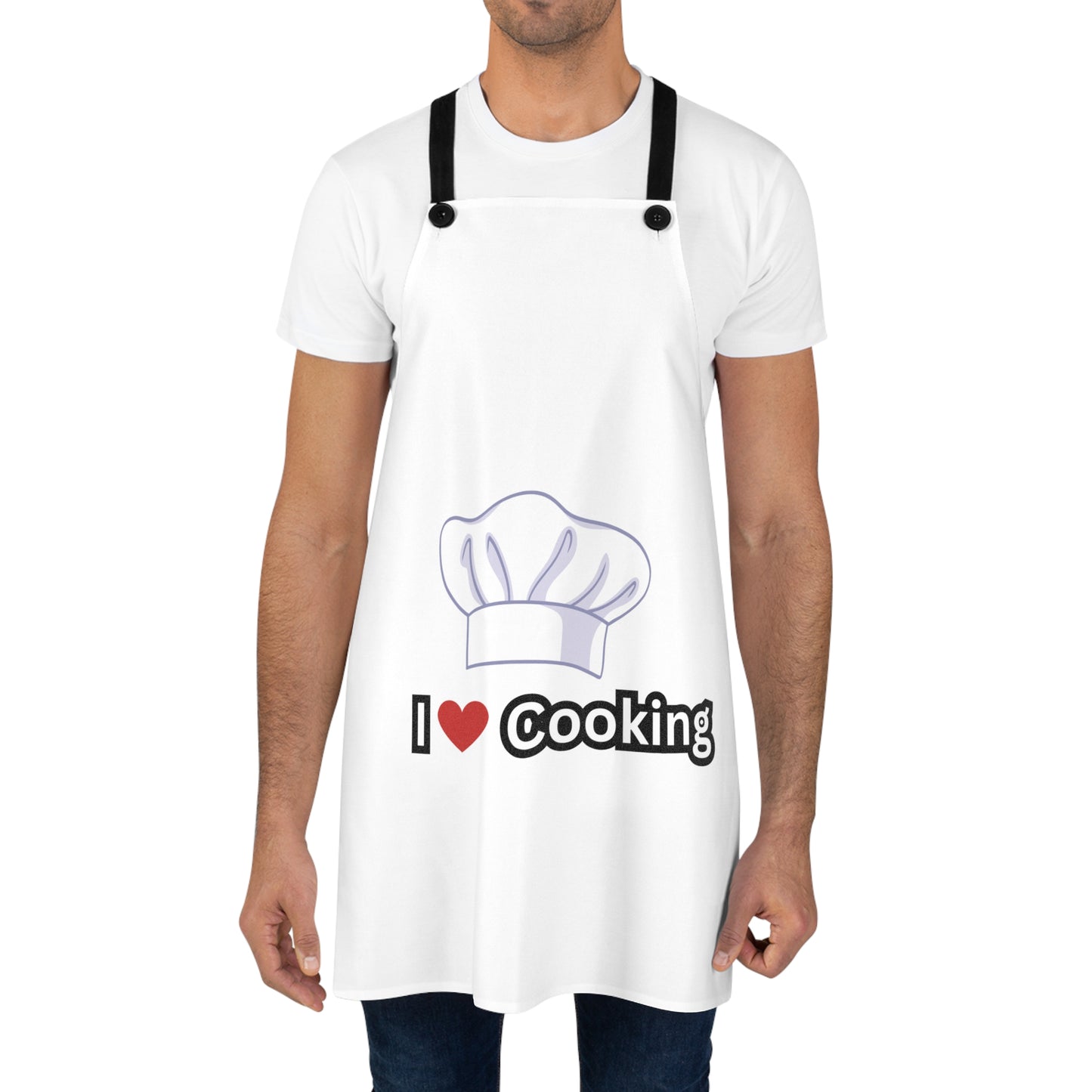 I  Cooking Chef Hat Apron — Cute Kitchen Apron for Home Cooks & Bakers