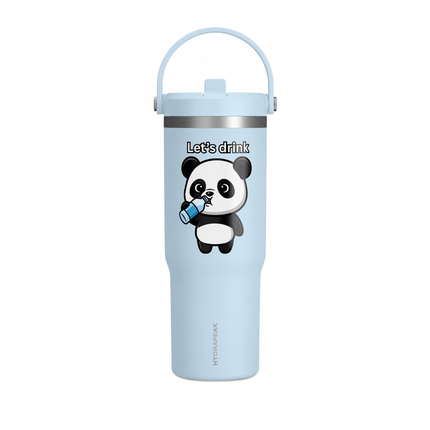 32oz Nomad Tumbler — Cute Panda “Let's Drink” Insulated Travel Bottle