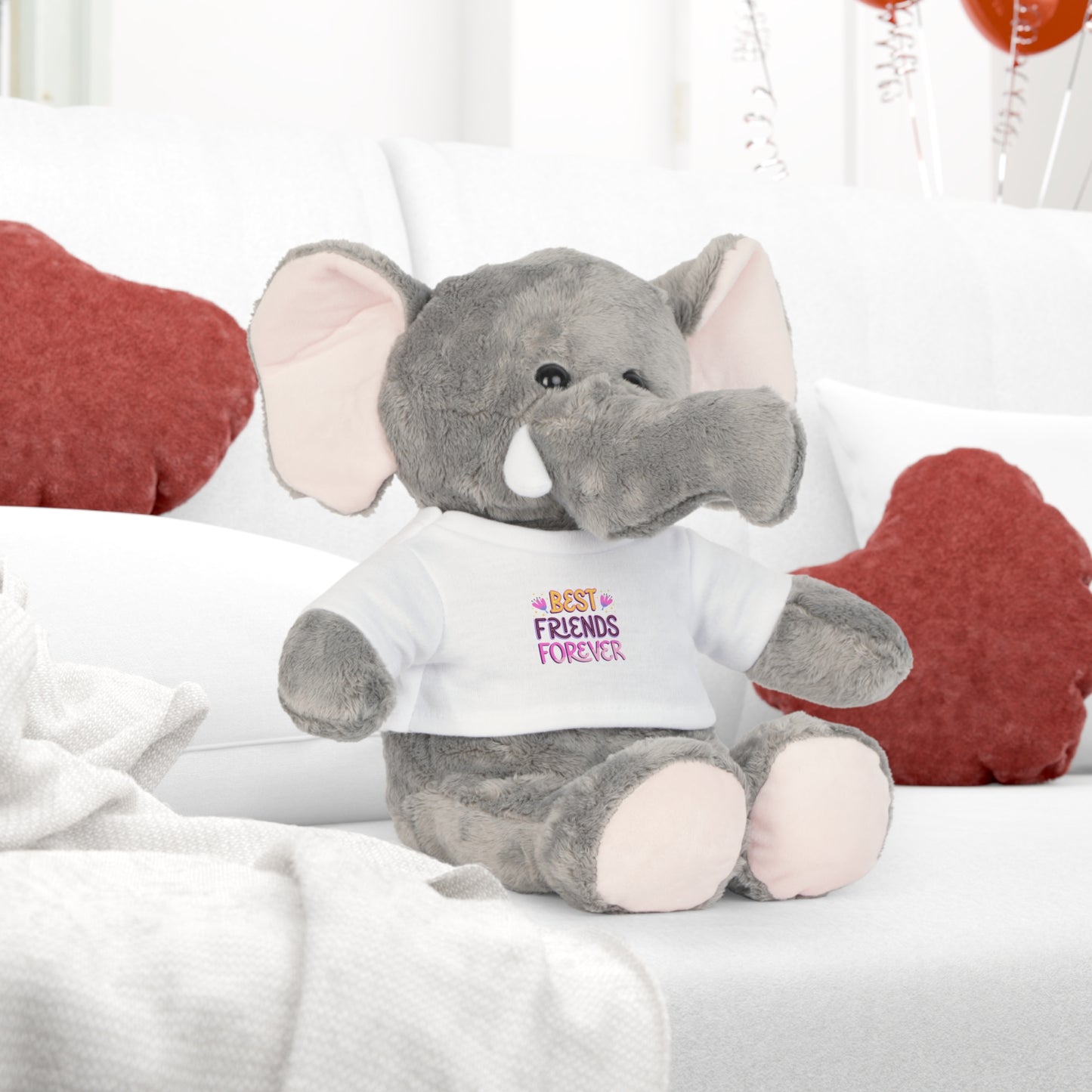 Valentine Teddy Bear Plush — I Love You Tee