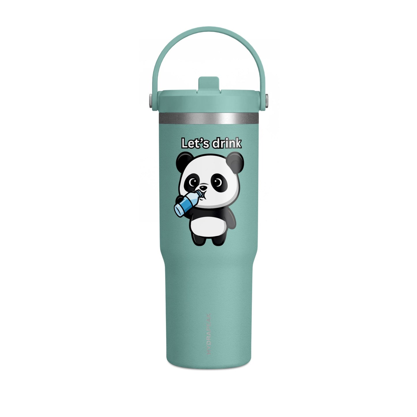 32oz Nomad Tumbler — Cute Panda “Let's Drink” Insulated Travel Bottle