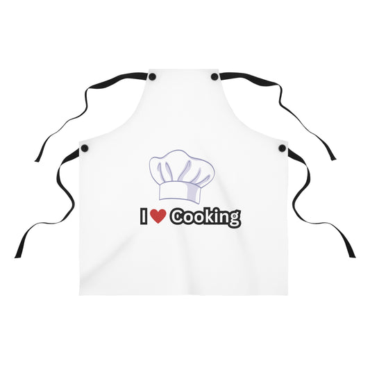 I  Cooking Chef Hat Apron — Cute Kitchen Apron for Home Cooks & Bakers