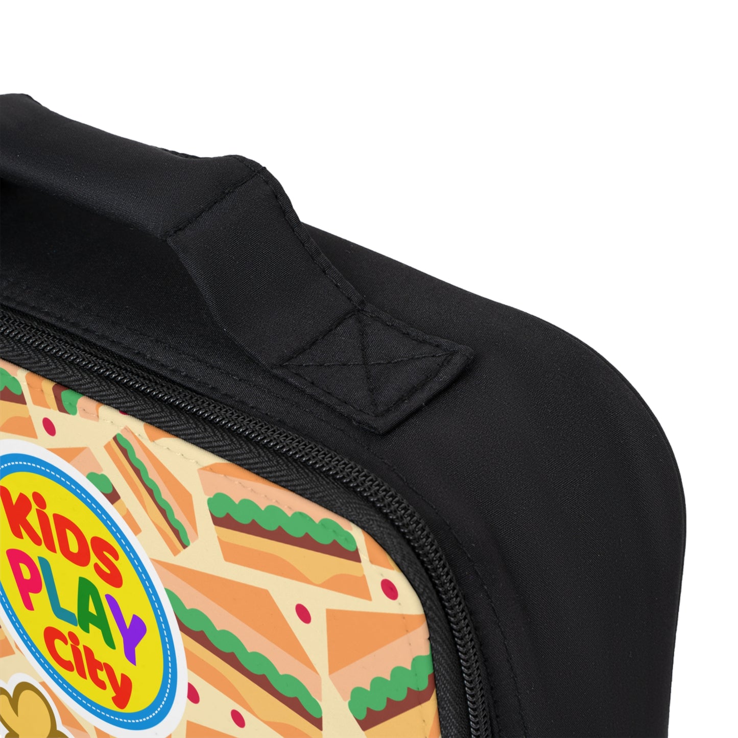 Kids Play City "Lunch Time!" Lunch Bag — Cute Sandwich Pattern Insulated Kids Lunchbox